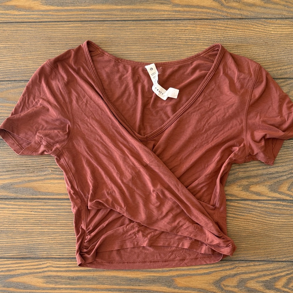 Women's Rust Wrap Crop Top